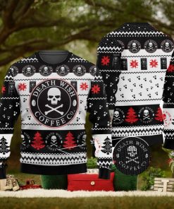 Death Wish Coffee Drinking Lovers Ugly Christmas Sweater Unisex 3D Sweater Christmas Gift