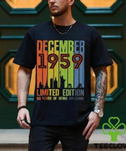 December 1959 65 Years Of Being Awesome Limited Edition Vintage T Shirt