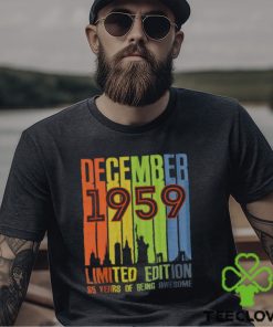 December 1959 65 Years Of Being Awesome Limited Edition Vintage T Shirt