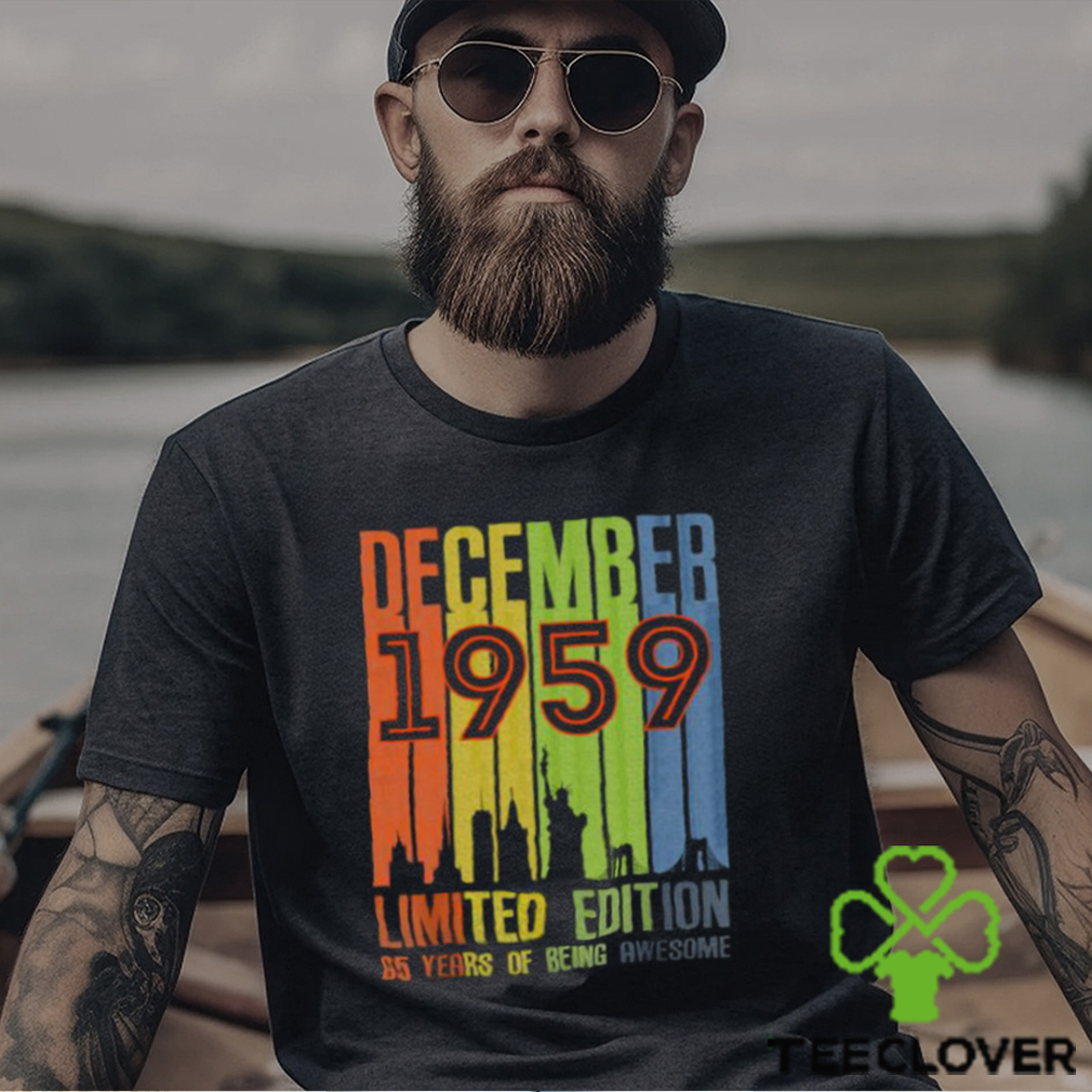 December 1959 65 Years Of Being Awesome Limited Edition Vintage T Shirt December 1959 65 Years Of Being Awesome Limited Edition Vintage T Shirt
