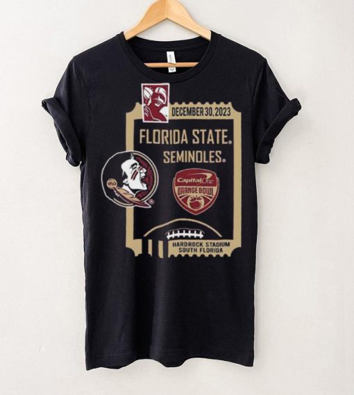 December 30,2023 Florida State Seminoles Capital One Orange Bowl Shirt
