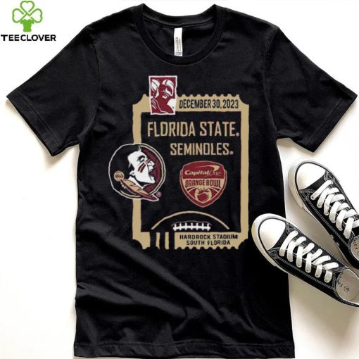 December 30,2023 Florida State Seminoles Capital One Orange Bowl Shirt