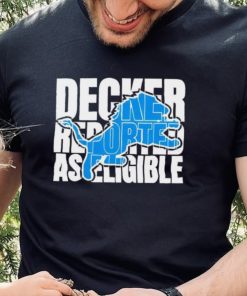 Decker reported as eligible Detroit Lions logo shirt