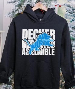 Decker reported as eligible Detroit Lions logo hoodie, sweater, longsleeve, shirt v-neck, t-shirt