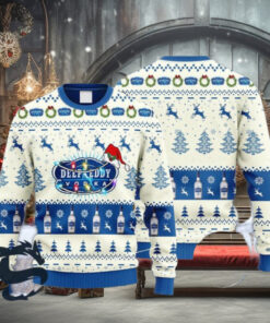 Deep Eddy Vodka Reindeer Snowy Night Ugly Sweater