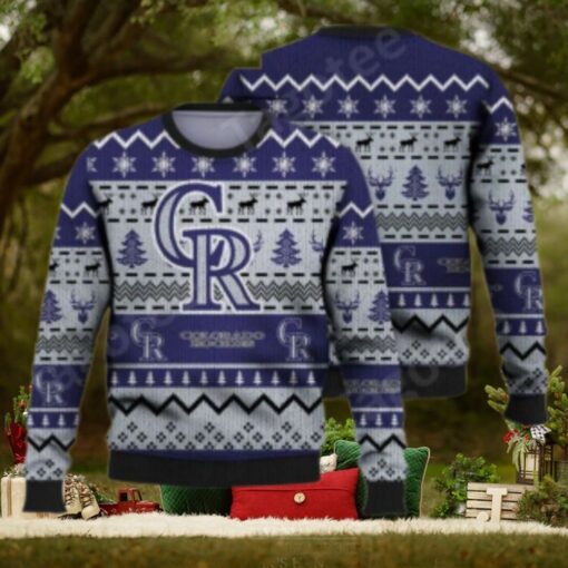 Deer And Trees Colorado Rockies Ugly Christmas Sweater