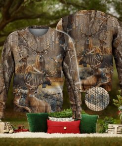 Deer Autumn Forest For Hunting Lovers 3D Full Print Ugly Sweater Christmas Gift Sweater