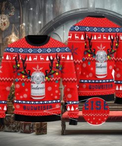Deer Budweiser Ugly Christmas Sweater Xmas Gift Men And Women Christmas Sweater