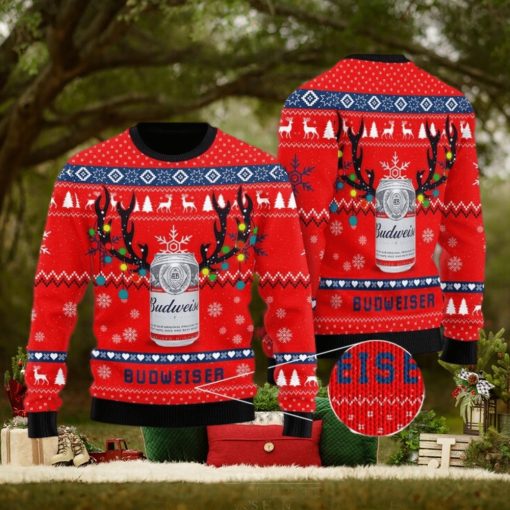 Deer Budweiser Ugly Christmas Sweater
