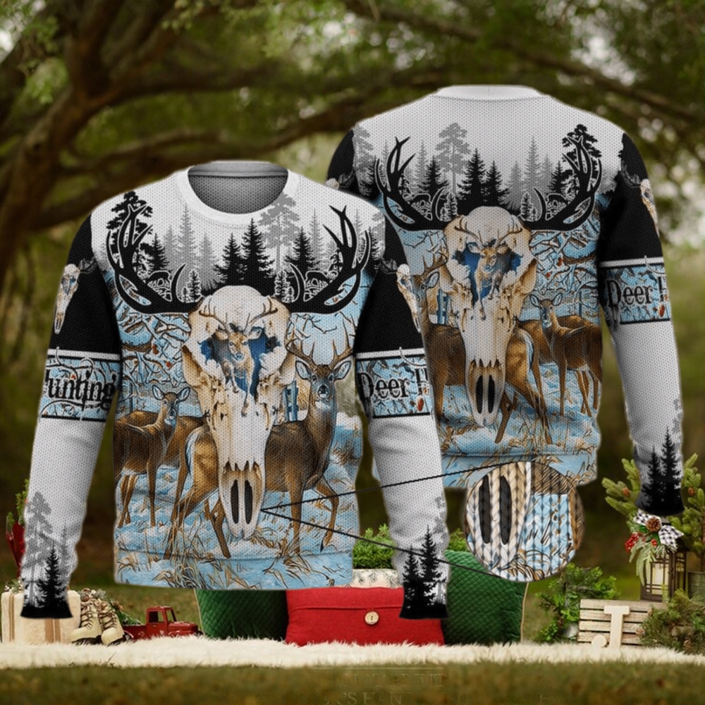 Deer Head Winter Forest 3D Full Print Ugly Sweater Christmas Gift Sweater Deer Head Winter Forest 3D Full Print Ugly Sweater Christmas Gift Sweater