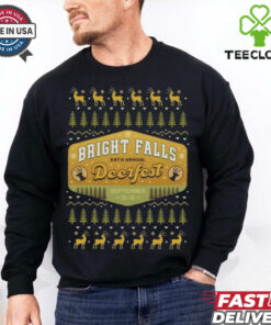 Deerfest Bright Falls Ugly Christmas Shirt