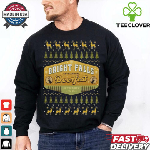 Deerfest Bright Falls Ugly Christmas Shirt