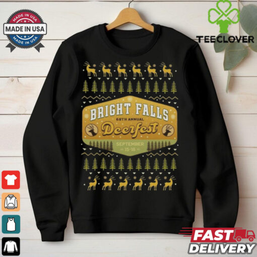 Deerfest Bright Falls Ugly Christmas Shirt
