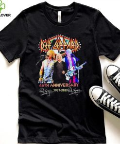 Def Leppard 46th anniversary 1977 2023 signatures hoodie, sweater, longsleeve, shirt v-neck, t-shirt