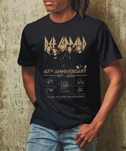 Def Leppard 47th Anniversary 1977 2024 Signatures Thank You For The Memories T Shirt