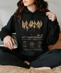 Def Leppard 47th Anniversary 1977 2024 Signatures Thank You For The Memories T Shirt