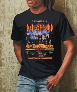 Definitely Def Leppard 46th Anniversary 1977 – 2023 Thank You For The Memories T Shirt