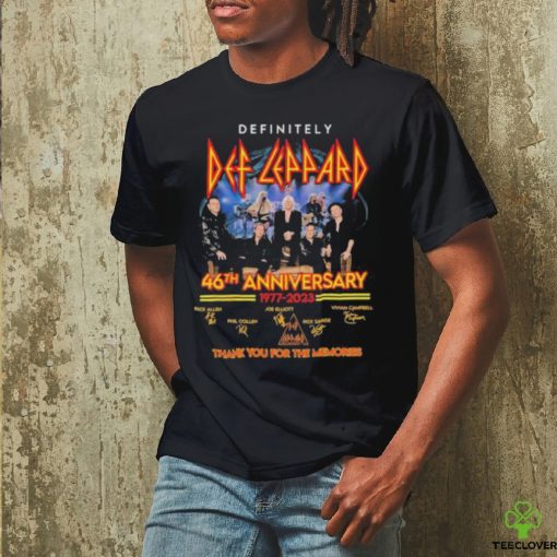 Definitely Def Leppard 46th Anniversary 1977 – 2023 Thank You For The Memories T Shirt