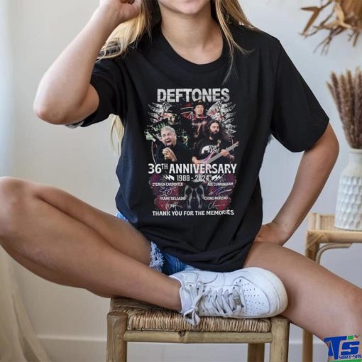 Deftones 36th Anniversary 1988 2024 Thank You for the memories signatures Shirt