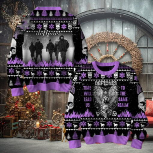 Deftones Time Will Lead US To The Same Realm Chirstmas Gifts 2024 Xmas For Family And Friends Ugly Sweater