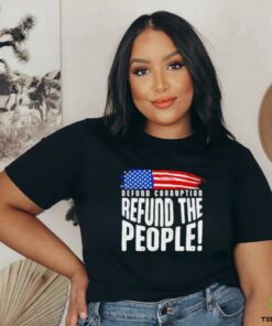 Defund Corruption Refund the People American flag shirt