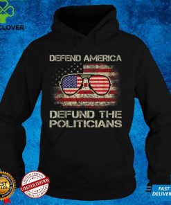 Defund Politicians Politics Freedom American Flag Vintage T Shirt