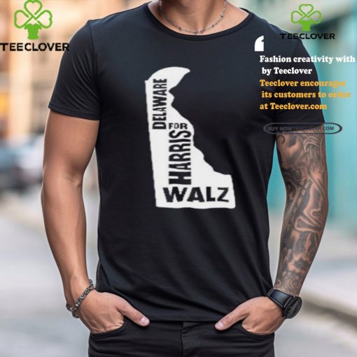Delaware Map for Harris Walz 2024 T Shirt