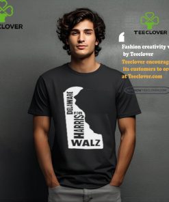 Delaware Map for Harris Walz 2024 T Shirt