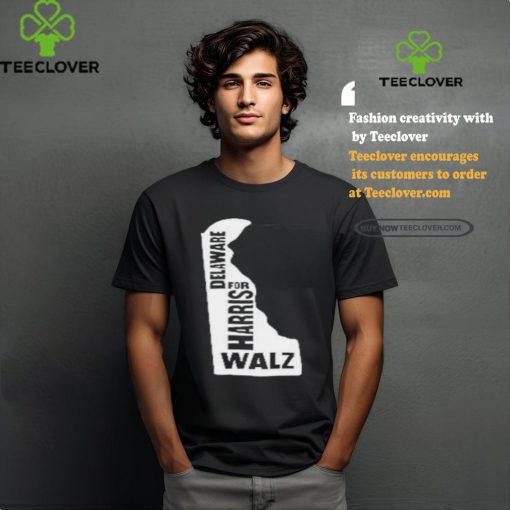 Delaware Map for Harris Walz 2024 T Shirt