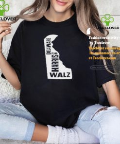 Delaware Map for Harris Walz 2024 T Shirt