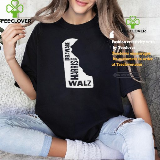 Delaware Map for Harris Walz 2024 T Shirt