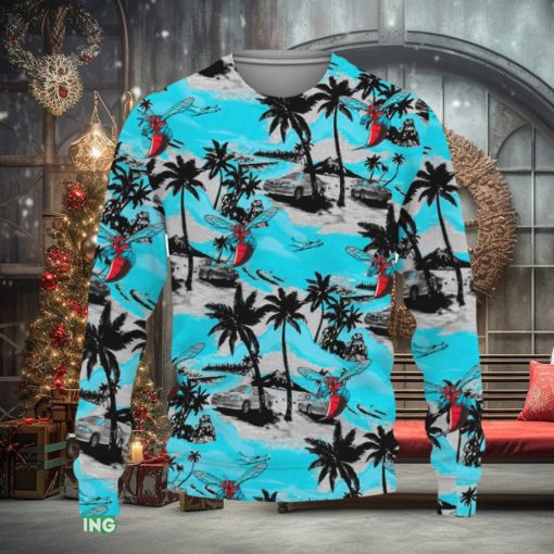 Delaware State Hornets Tropical Patterns For Fans Club Gifts Knitted Christmas Sweater Gift Holidays