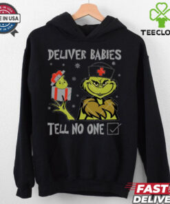 Deliver Babies Tell No One Funny Grinch Doctor shirt