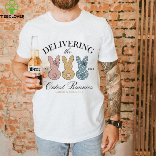 Delivering the cutest bunnies Easter day 2024 shirt