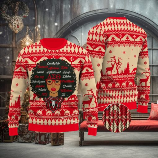 Delta Sigma Theta Limited Edition Ugly Christmas Wool Knitted Sweater