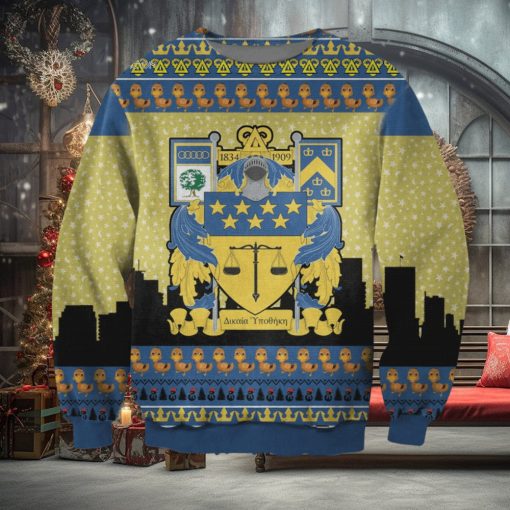 Delta Upsilon 3D Print Ugly Christmas Holiday Sweater