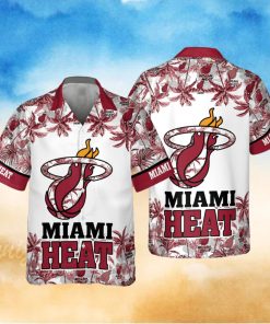 Deluxe Hawaiian Shirt Featuring Miami Heat Beach Sunset