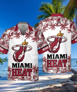 Deluxe Hawaiian Shirt Featuring Miami Heat Beach Sunset 1 Deluxe Hawaiian Shirt Featuring Miami Heat Beach Sunset