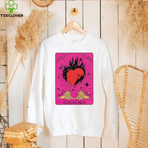 Demi Lovato burning heart and lions Tarot card hoodie, sweater, longsleeve, shirt v-neck, t-shirt