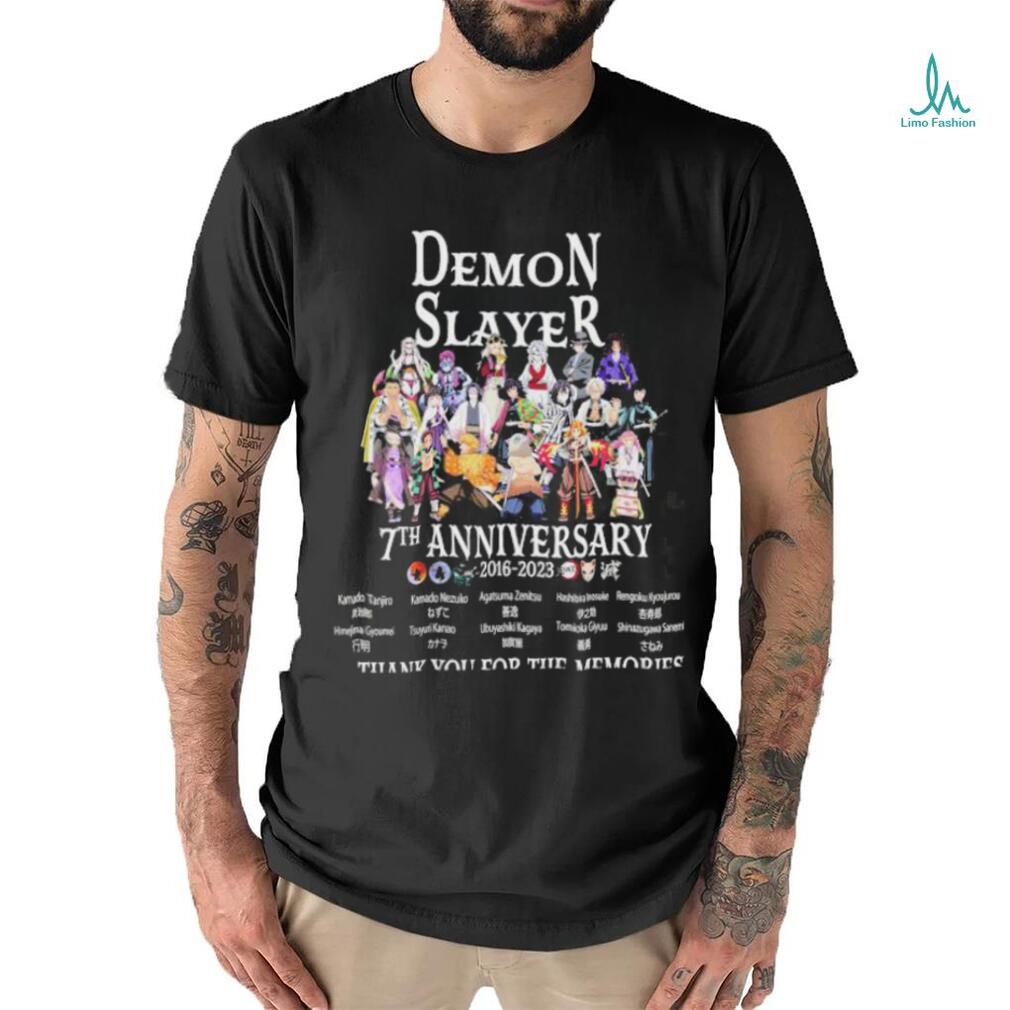 Demon Slayer 7th Anniversary 2016 – 2023 Thank You For The Memories T Shirt Demon Slayer 7th Anniversary 2016 – 2023 Thank You For The Memories T Shirt