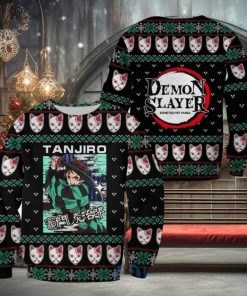 Demon Slayer Anime Tanjiro Kamado Knitting Christmas All Over Printed 3D Shirt
