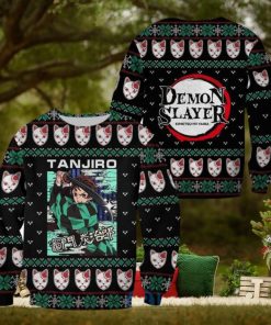 Demon Slayer Anime Tanjiro Kamado Knitting Christmas All Over Printed 3D Shirt 1 Demon Slayer Anime Tanjiro Kamado Knitting Christmas All Over Printed 3D Shirt