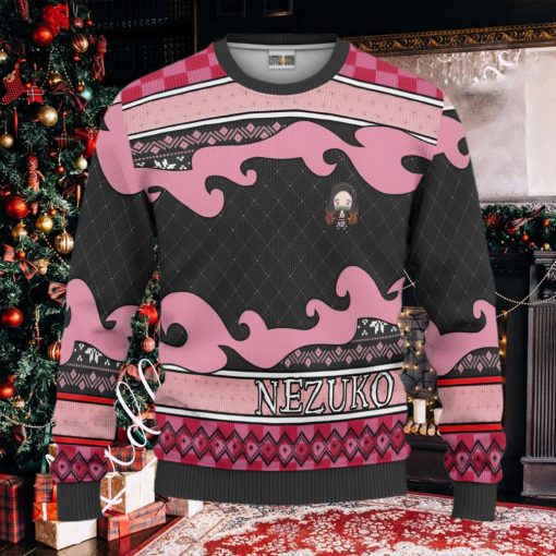 Demon Slayer Custom Nezuko Kamado Christmas Ugly Sweater