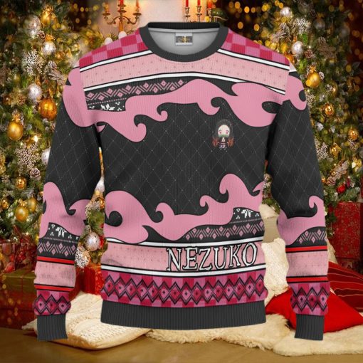Demon Slayer Custom Nezuko Kamado Christmas Ugly Sweater