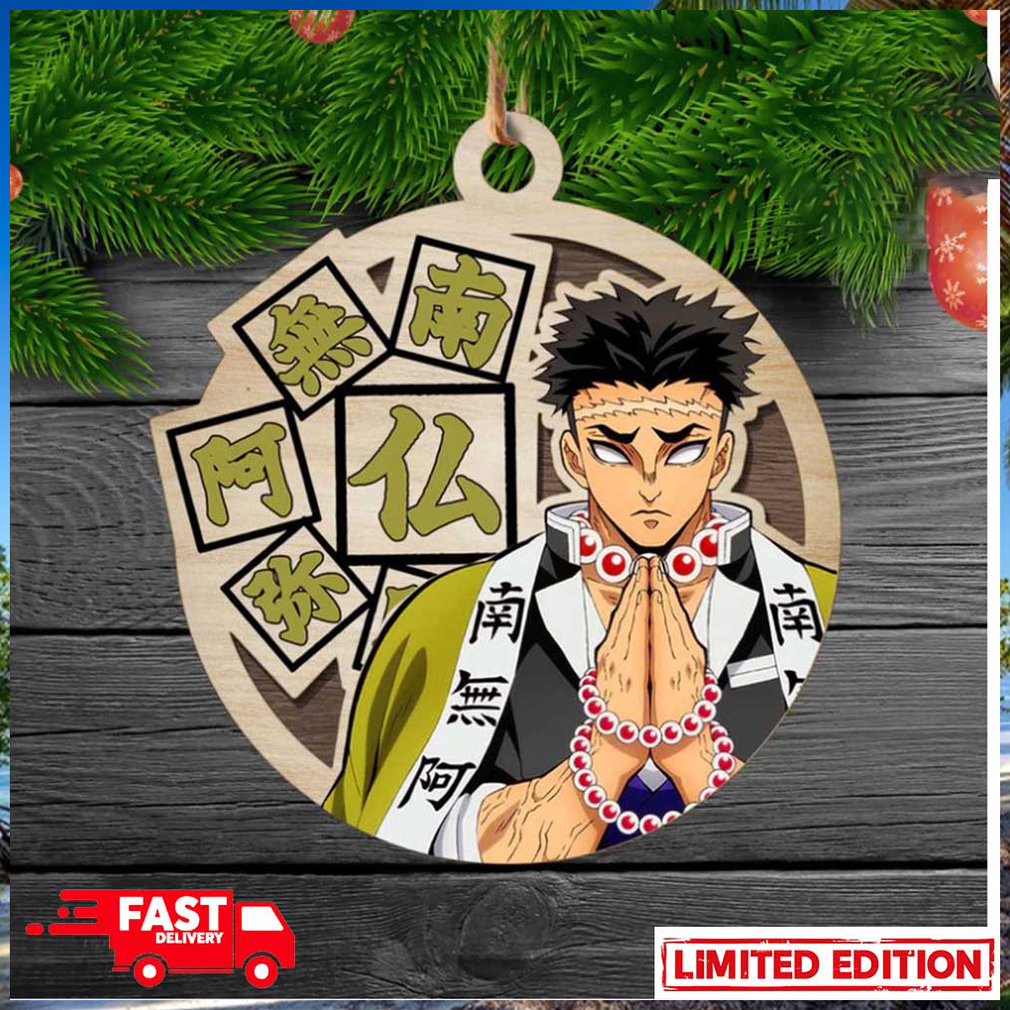 Demon Slayer Gyomei Christmas Double Layered Colored Christmas Tree Decorations Ornament Demon Slayer Gyomei Christmas Double Layered Colored Christmas Tree Decorations Ornament