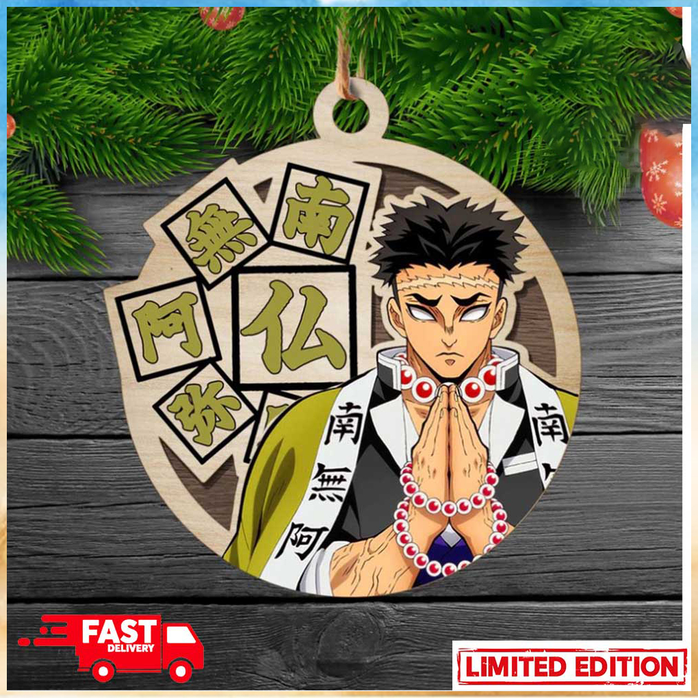 Demon Slayer Gyomei Christmas Double Layered Colored Christmas Tree Decorations Ornament Demon Slayer Gyomei Christmas Double Layered Colored Christmas Tree Decorations Ornament