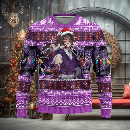 Demon Slayer Kokushibo Anime Ugly Christmas Sweater, Custom Sweatshirt Apparel