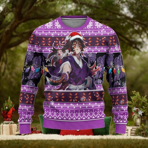 Demon Slayer Kokushibo Anime Ugly Christmas Sweater, Custom Sweatshirt Apparel