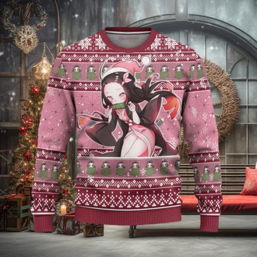 Demon Slayer Nezuko Kamado Anime Ugly Christmas Sweater 3D Gift For Men And Women Xmas Gift
