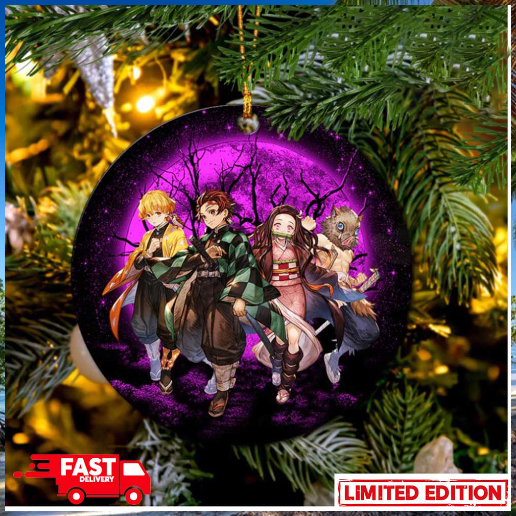 Demon Slayer Team Pink Moonlight Perfect Gift For Holiday Christmas Tree Decorations Ornament Demon Slayer Team Pink Moonlight Perfect Gift For Holiday Christmas Tree Decorations Ornament